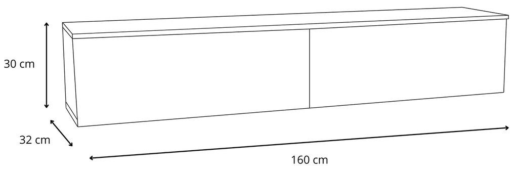 Armário TV 160 cm - Cor Carvalho Artesanal