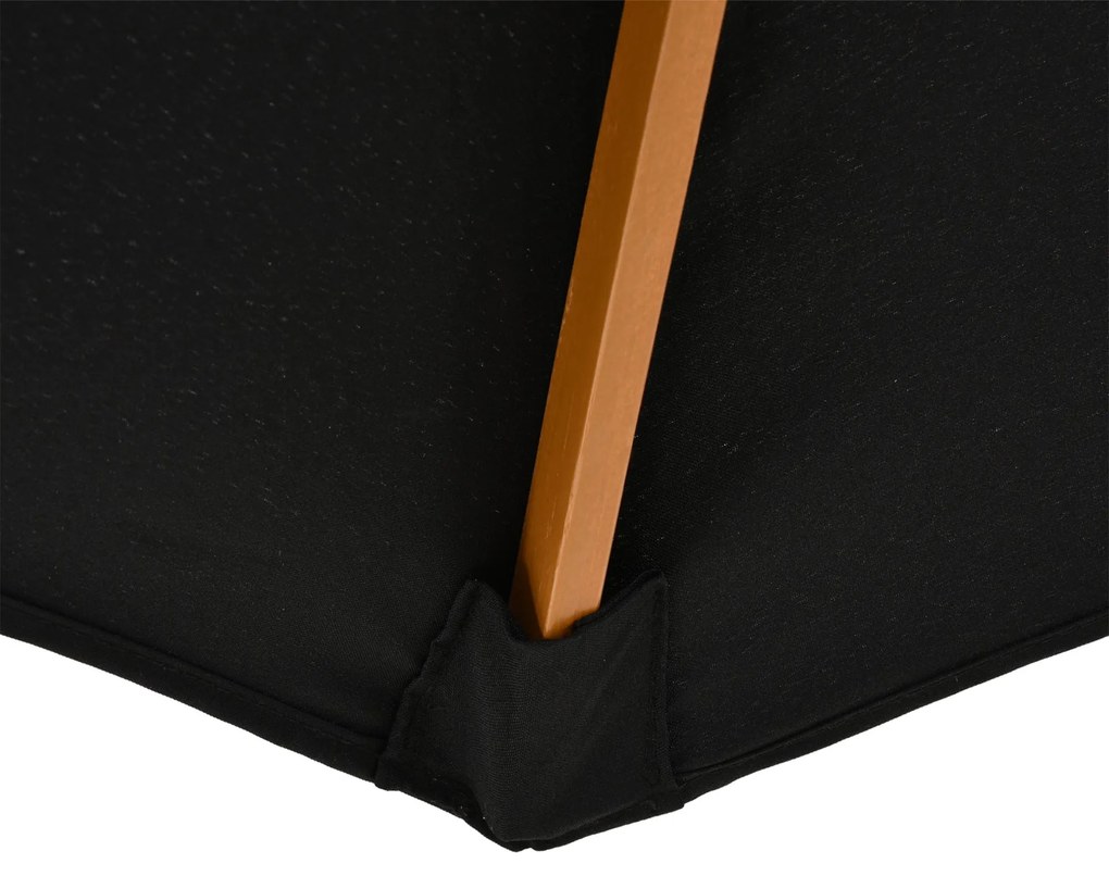 Chapéu de Sol de Jardim Ø300x250cm com Sistema de Polia Teto Ventilado