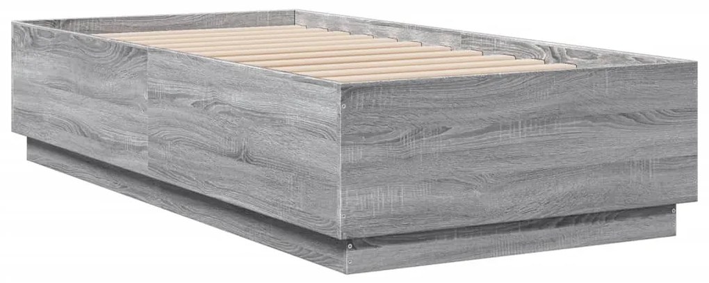Estrutura cama 90x190 cm derivados de madeira cinzento sonoma