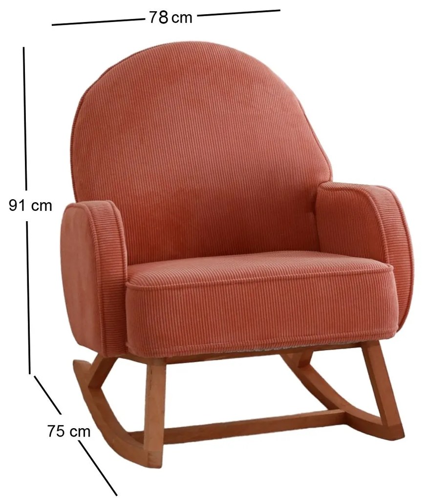 Cadeira Wing Yoko – Coral – 78x91x75 cm
