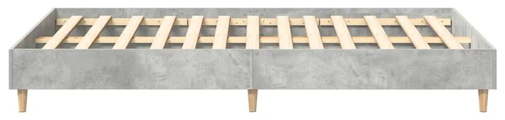 Estrutura de cama sem colchão 140x190 cm cinza cimento