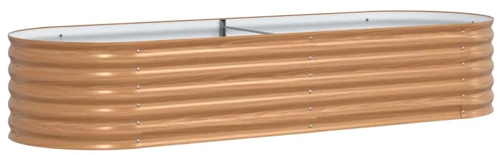 Cama Elevada de Jardim Castanha com Aparência de Madeira 240x80x44 cm