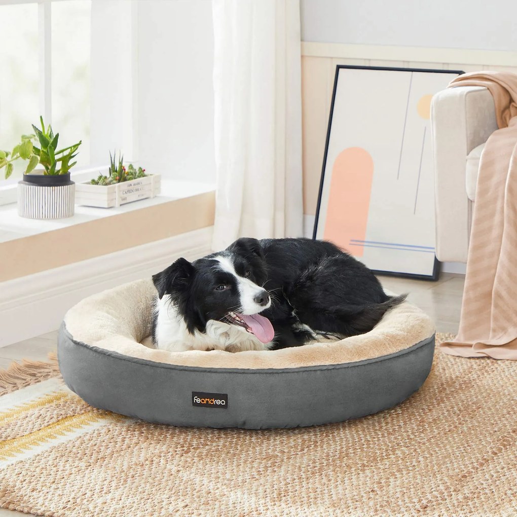 Cama para cães 70 x 18 cm (Ø x A) cinzenta escura