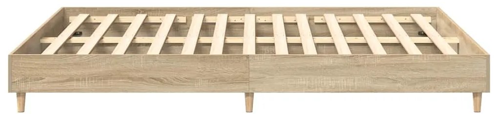 Estrutura cama sem colchão 140x200 cm carvalho sonoma