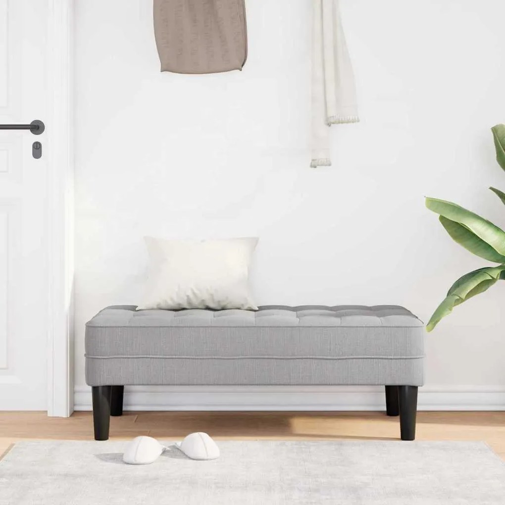 Banco vidaXL Cinza Nuvem 113x57x39 cm Tecido