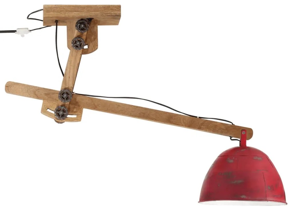 Candeeiro de teto 25 W 105x30x65-108 cm E27 vermelho desgastado