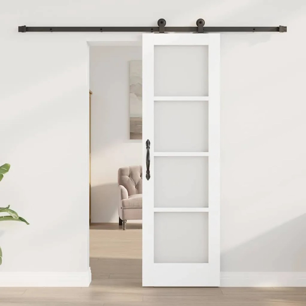 Porta Deslizante vidaXL com Conjunto de Ferragens