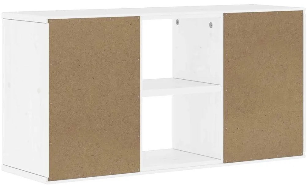 Armário para TV 79x24x40 cm Madeira maciça de pinho Branco