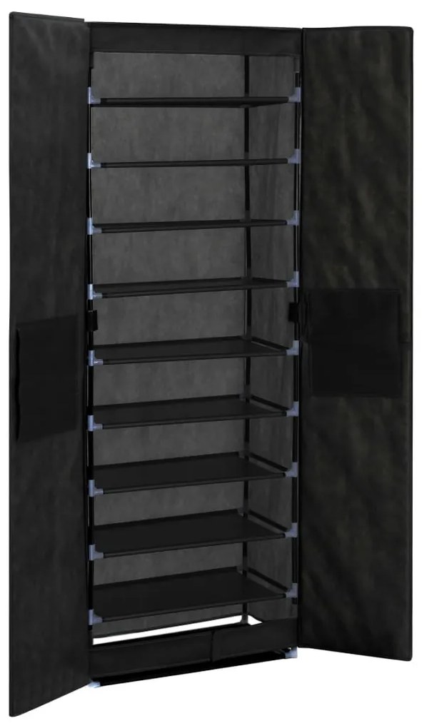 Sapateira 60x30x166 cm tecido preto