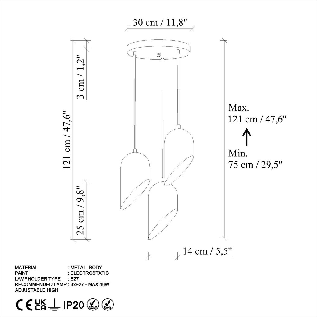 Candeeiro de Teto Kesık – Antiquation – Ø40 cm