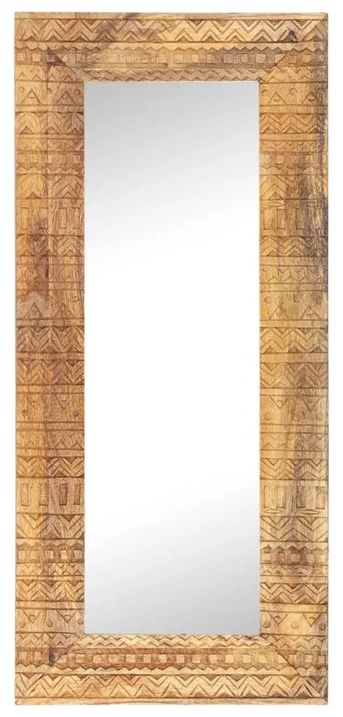 Espelho esculpido à mão 110x50x11cm madeira de mangueira maciça