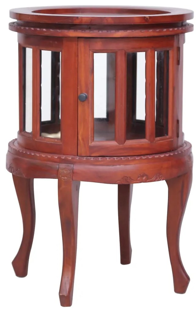 Vitrina 50x50x76 cm madeira de mogno maciça castanho