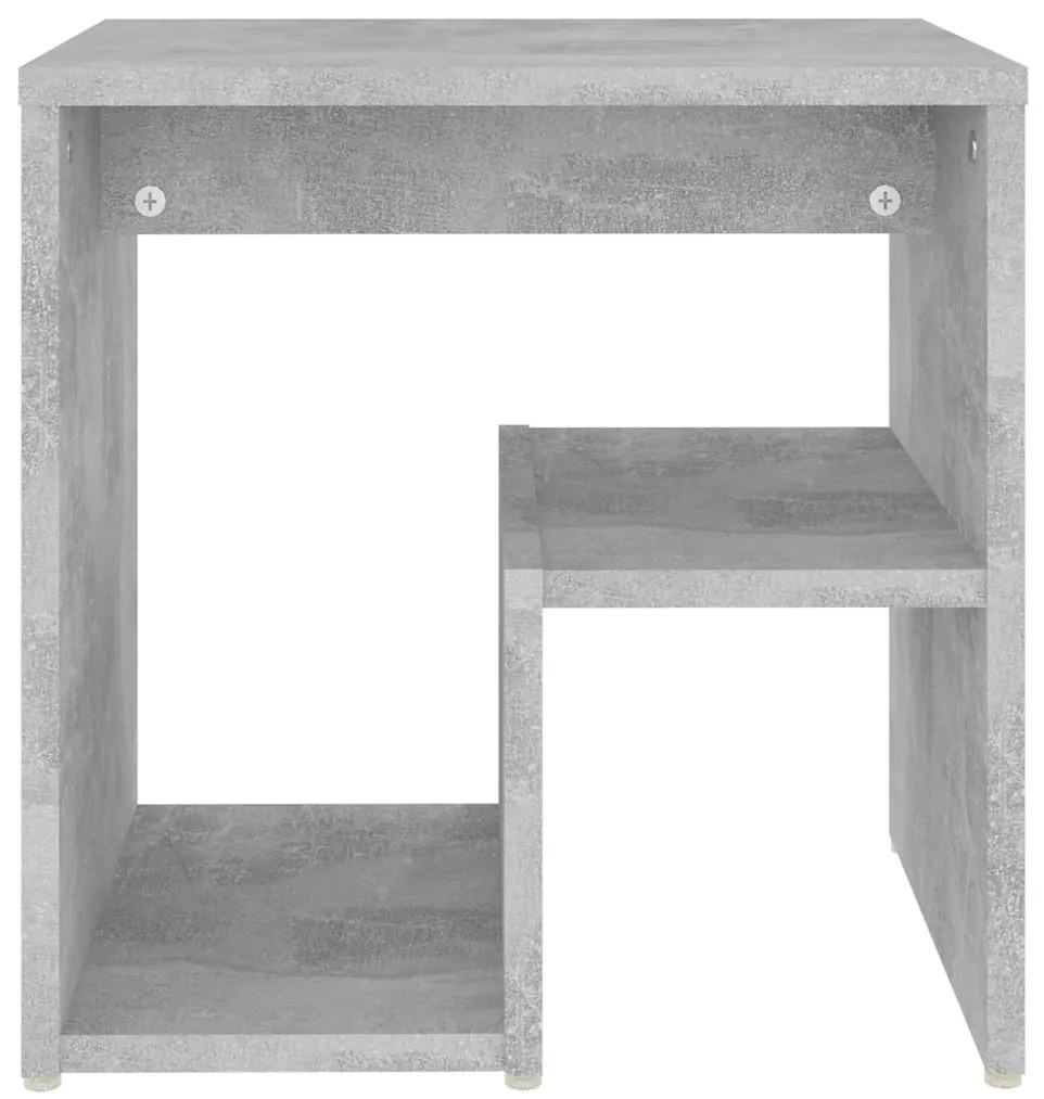 Mesa de cabeceira derivados de madeira cinzento cimento