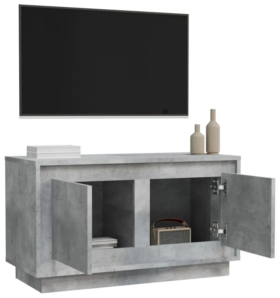 Móvel de TV 80x35x45 cm derivados de madeira cinzento cimento