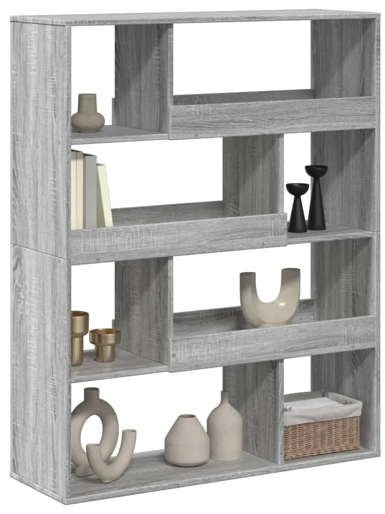 Estante 100x33x125,5 cm derivados de madeira cinzento sonoma