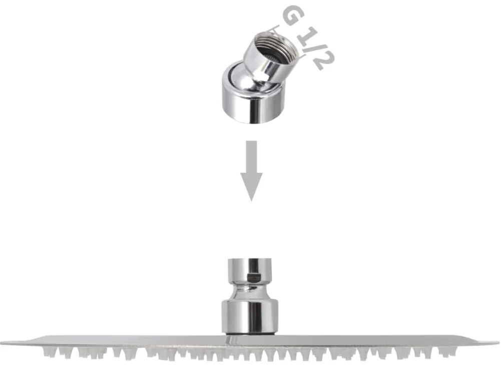 Cabeças de chuveiro 2 pcs aço inoxidável Ø 25 cm