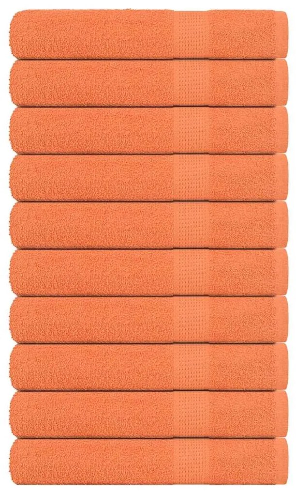 Toalhas 10 pcs 100x200 cm 360 gsm 100% algodão laranja