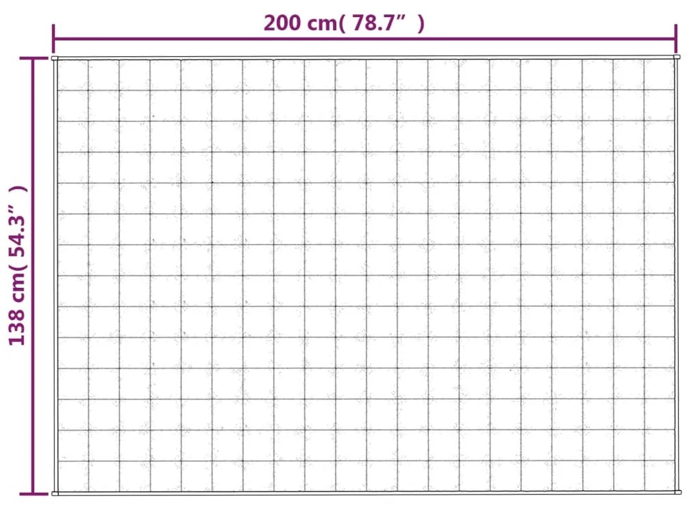 Manta pesada 10 kg 138x200 cm tecido creme-claro