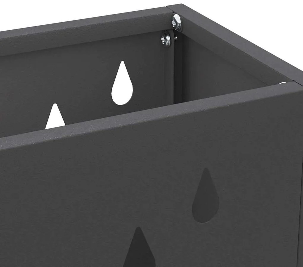 Suporte para Guarda-chuva Preto 28x12x41 cm em Aço