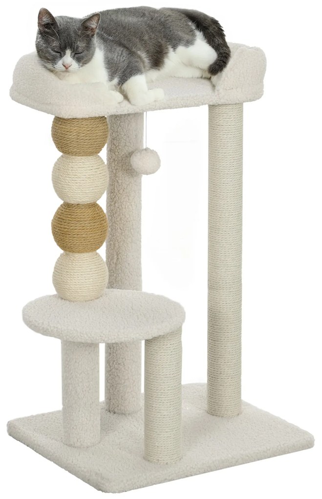 PawHut Arranhador para Gatos Altura 76 cm Arranhador para Gatos com Es