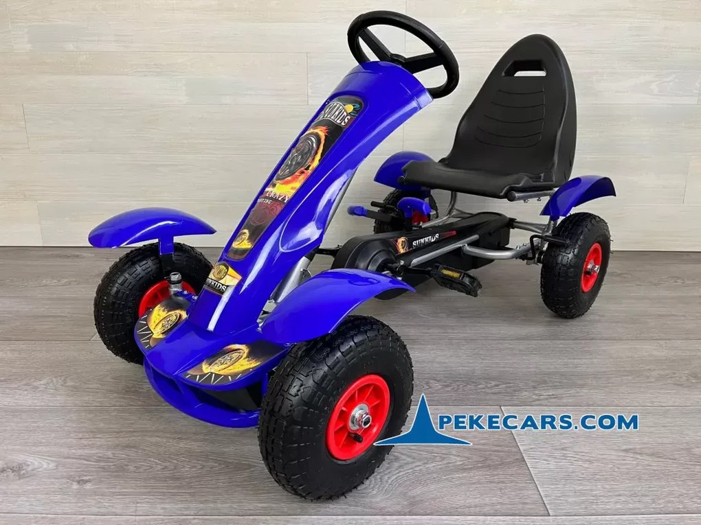 Kart a pedais para crianças F618 Azul