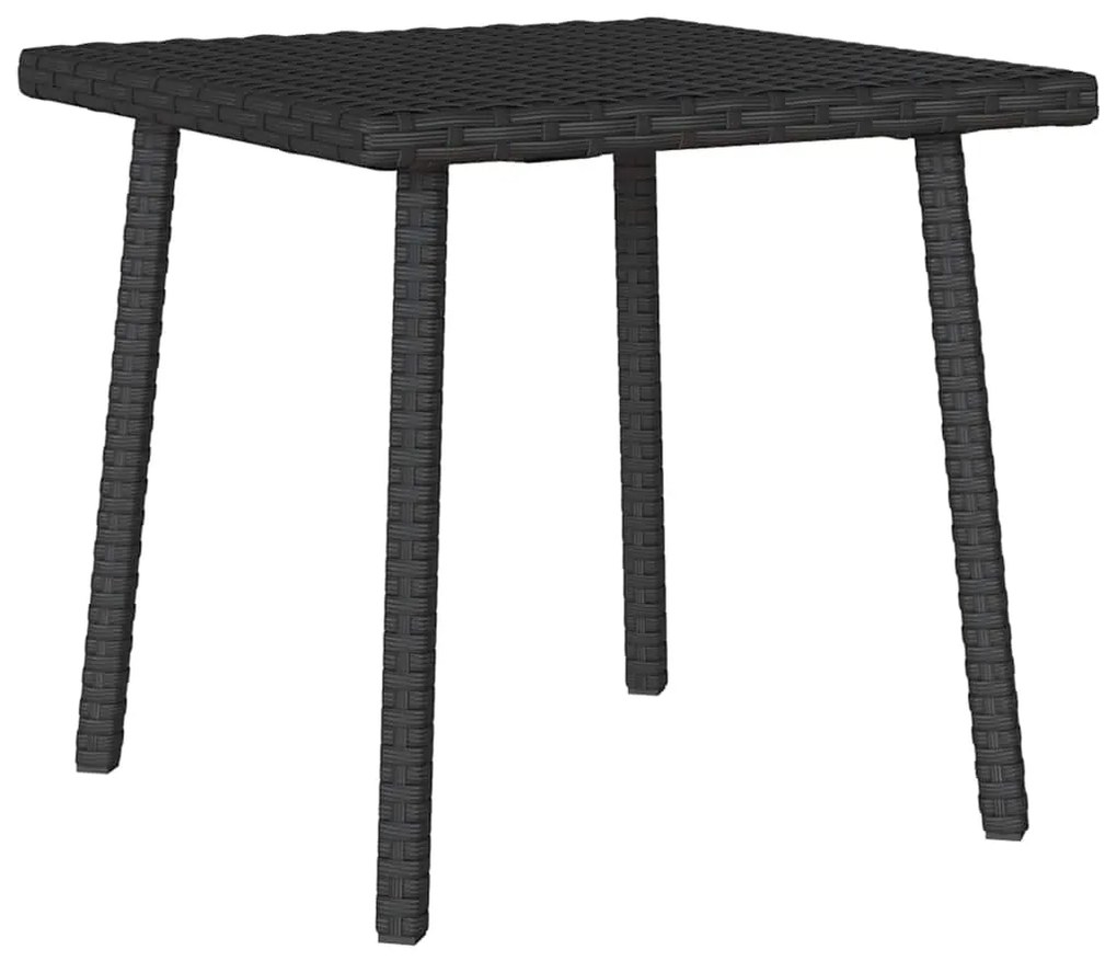 Mesa de centro de jardim retangular 40x40x37 cm vime PE preto