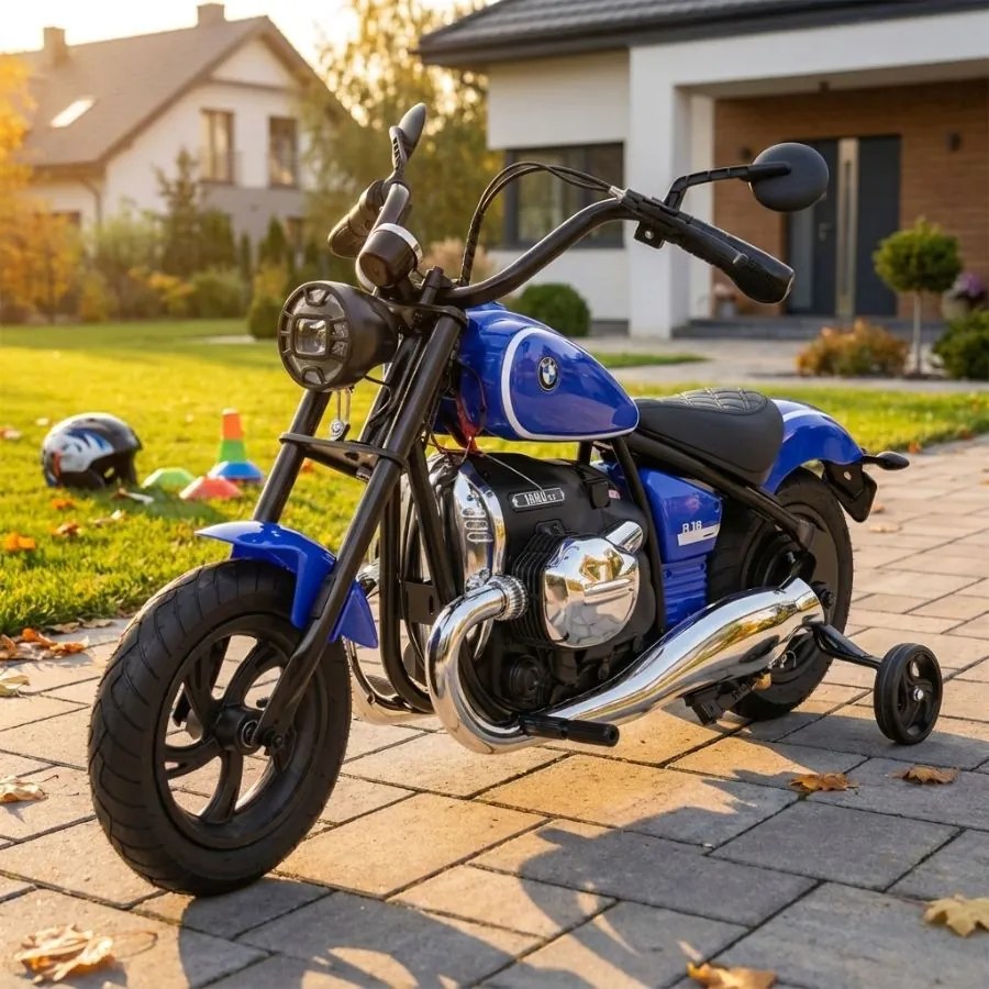 Mota elétrica para crianças 24V BMW R18, Rodas	ar bombeado Azul