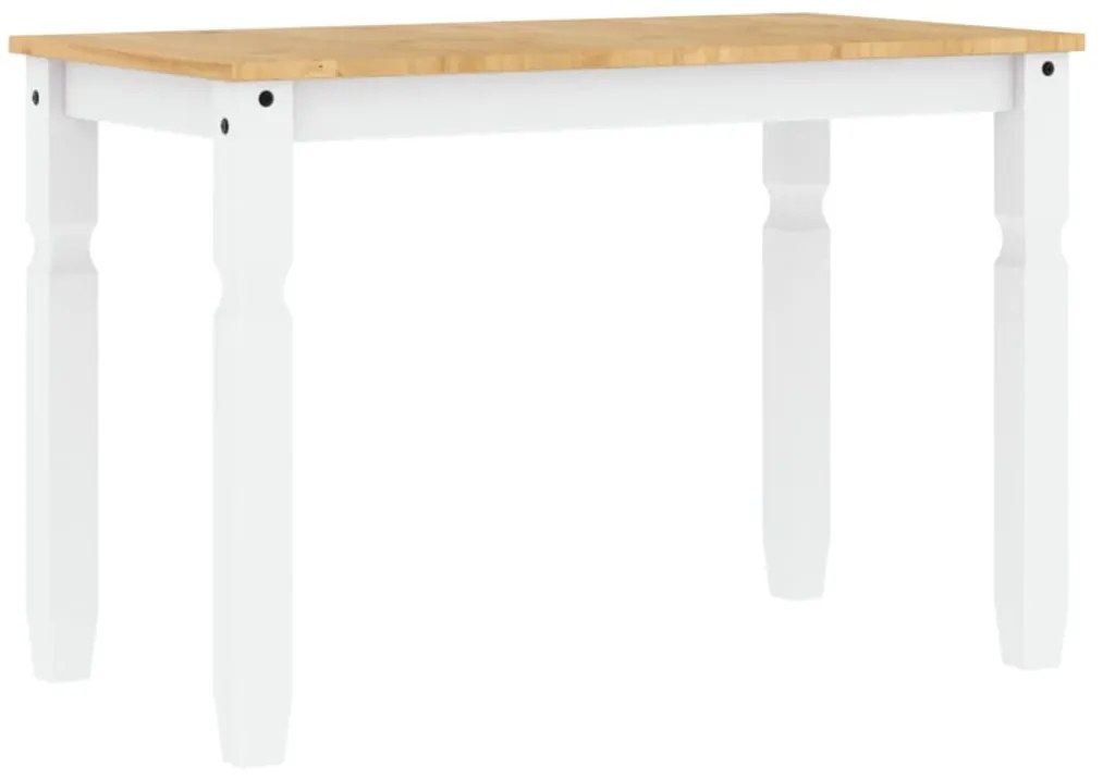 Mesa de jantar Corona 112x60x75 cm madeira pinho maciça branco
