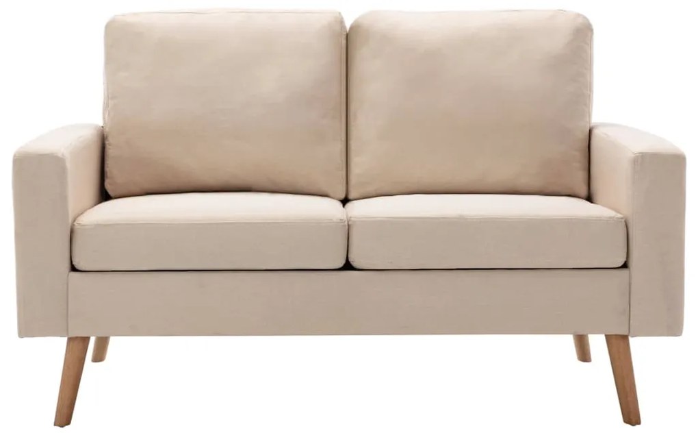 2 pcs conjunto de sofás tecido cor creme