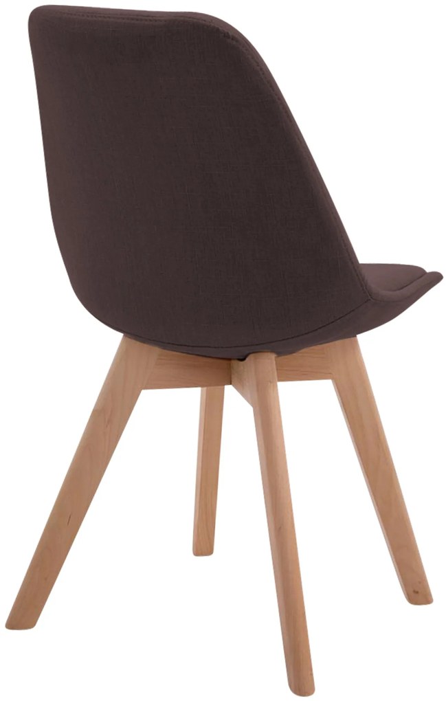 Cadeira de cozinha e sala de jantar Borneo V2 em tecido 48 x 84 x 55 cm Castanho