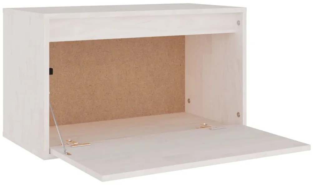 Móveis de TV 3 pcs madeira de pinho maciça branco