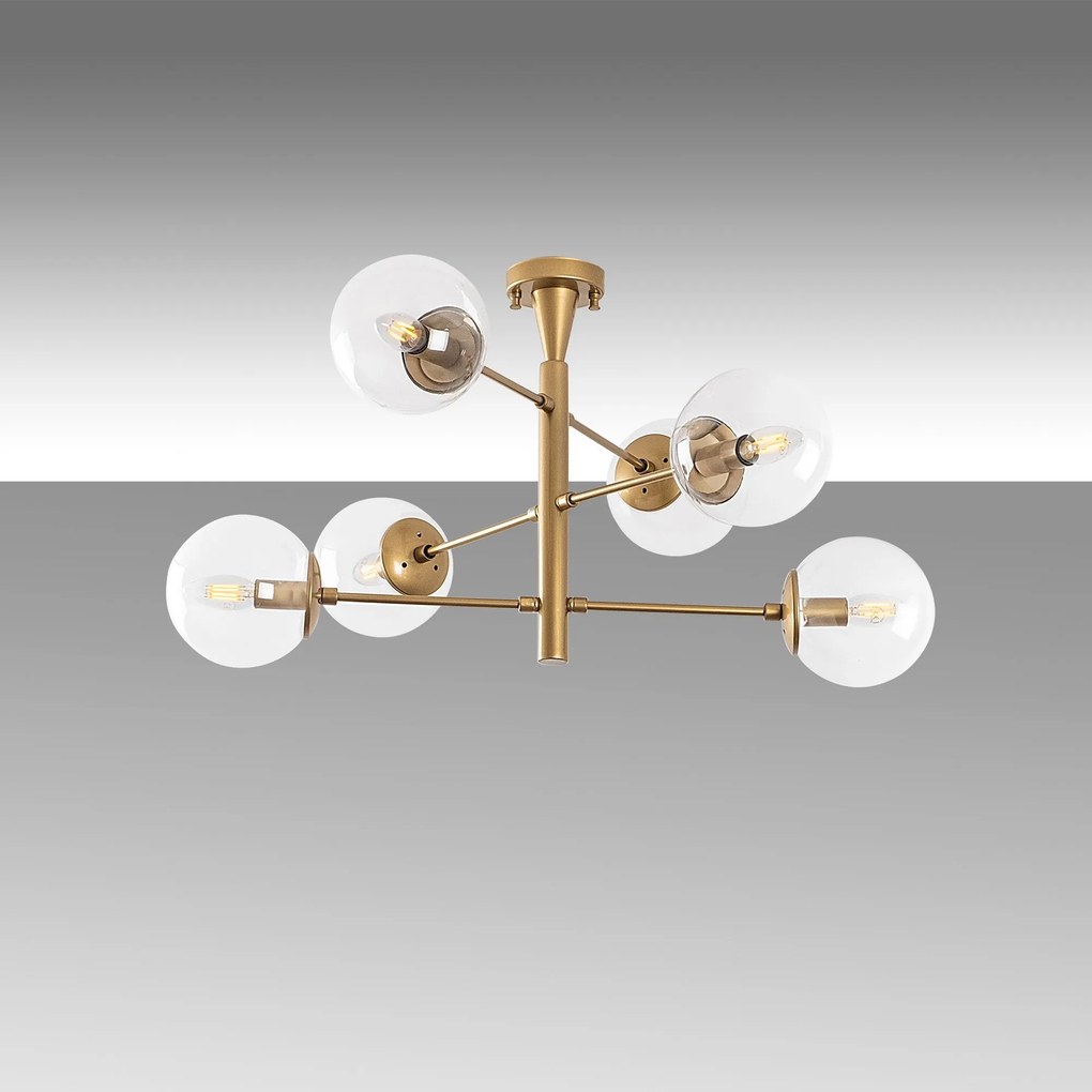 Candeeiro de Teto Arge – Dourado – 75 x 75 x 40 cm