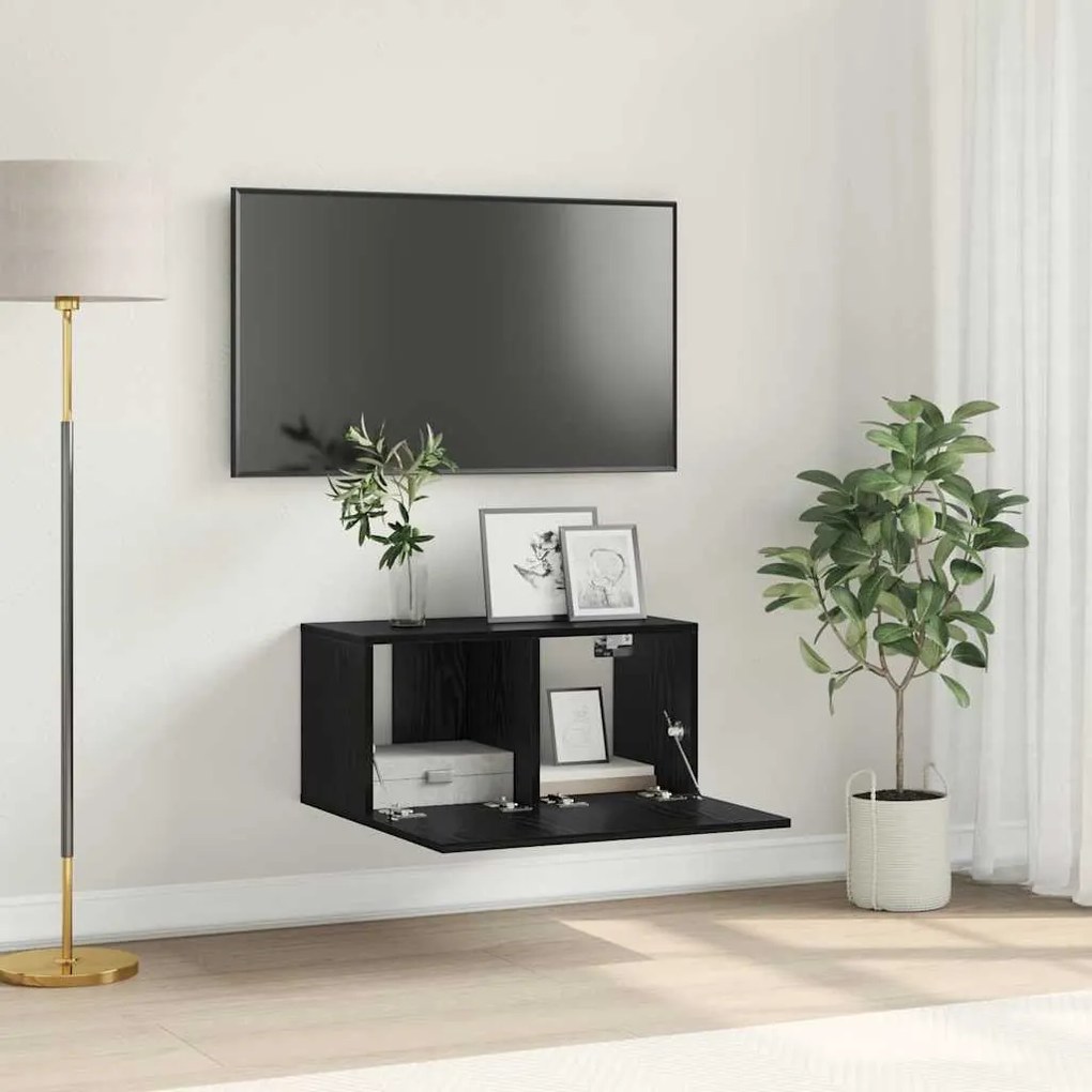 vidaXL Gabinete para TV Preto 60 x 30 x 30 cm Madeira processada
