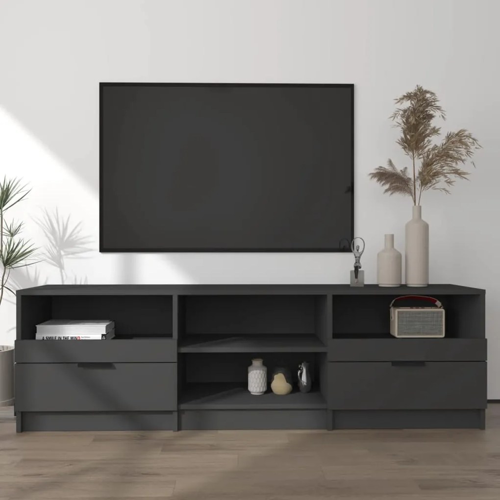 811458 vidaXL Móvel para TV 150x33,5x45 cm derivados de madeira preto