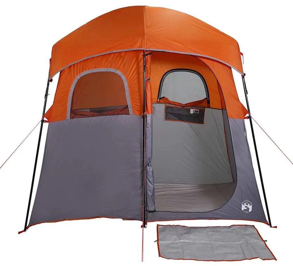 Tenda para duche para 2pessoas tecido impermeável cinza/laranja