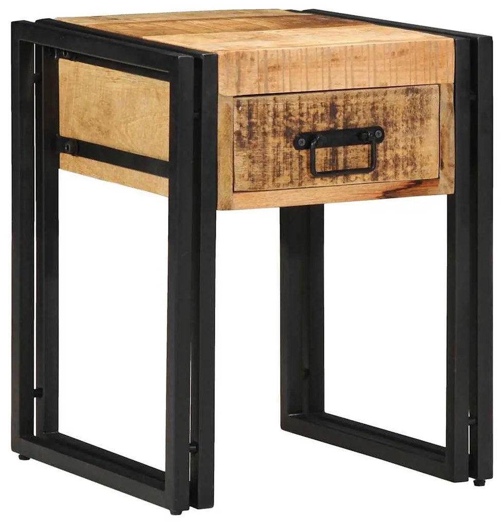 Mesa de Apoio vidaXL 40x40x50 cm Madeira de Mangueira Rústica