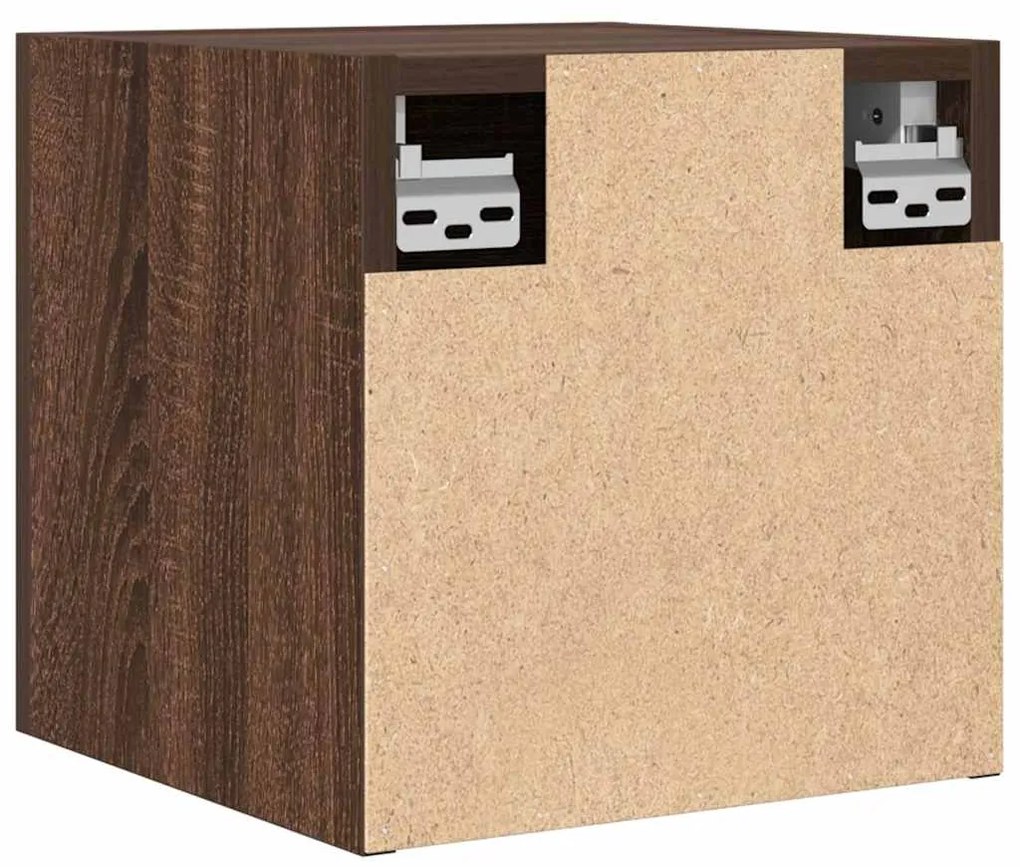 Móveis de TV de parede 2pcs 30,5x30x30 cm cor carvalho castanho