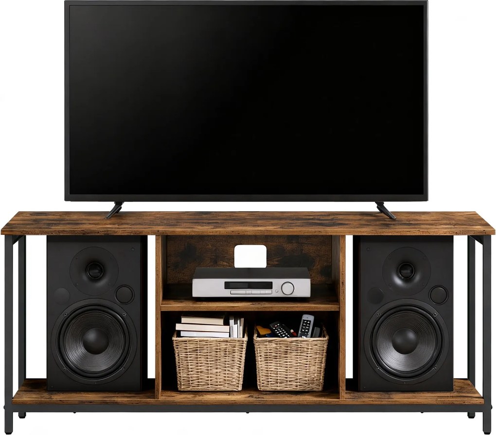 Móvel para televisão 147 x 40 x 50 cm castanho-preto
