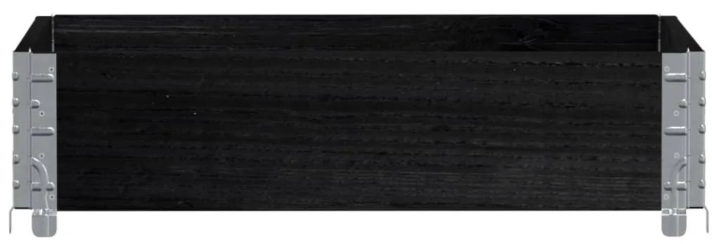 Vaso/floreira de jardim 80x60 cm madeira de pinho maciça preto
