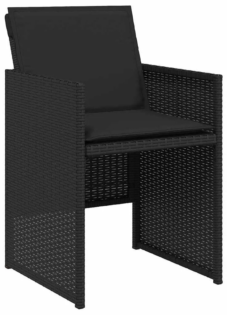 Conjunto de Jantar de Jardim 5 Peças com Almofadas em Rattan Rígido Pr