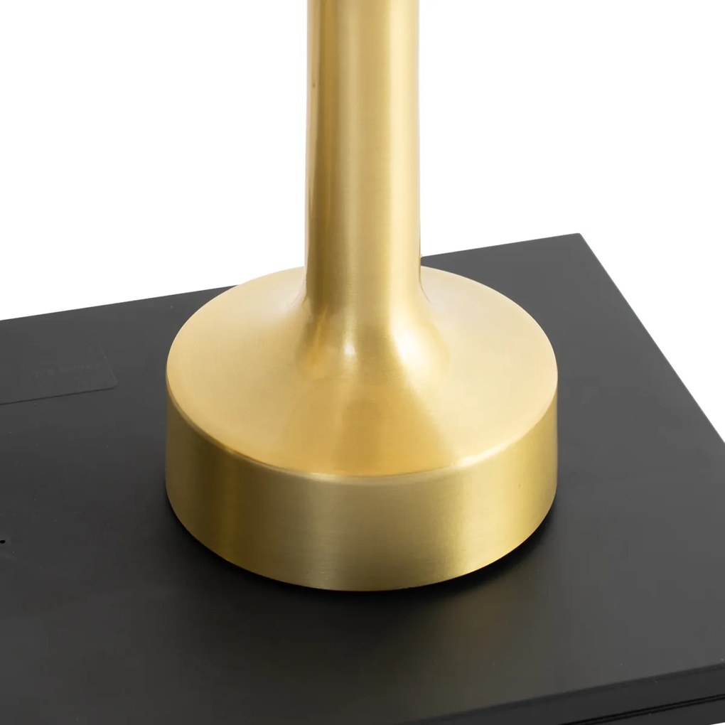 Conjunto de 2 Candeeiros de Mesa Dourados com Bege RGBW Recarregáveis - Elise