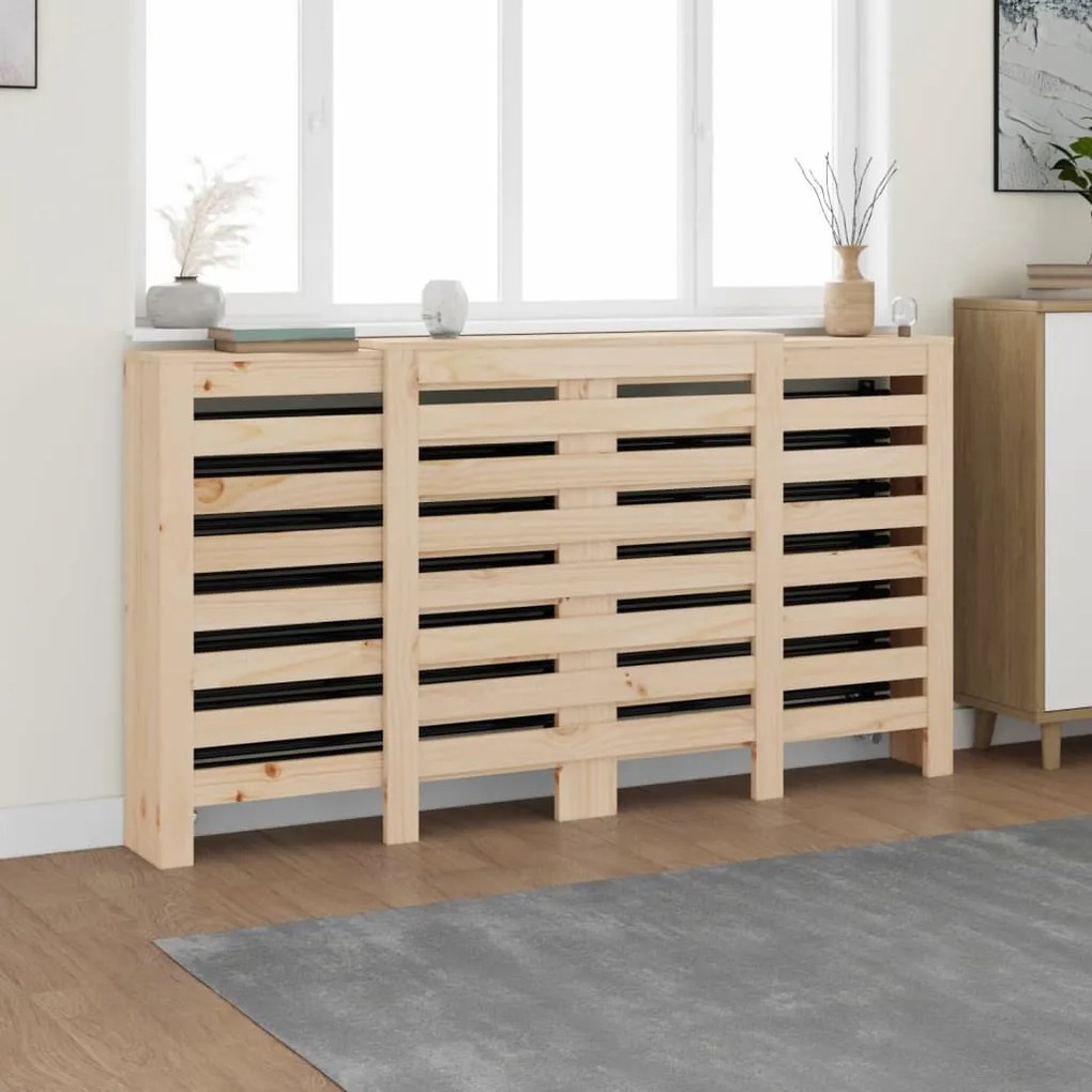 822611 vidaXL Cobertura de radiador 210x21x85 cm pinho maciço