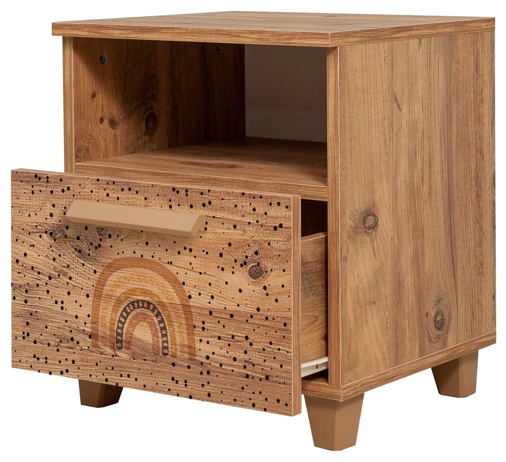 Mesa de Cabeceira Leva Alfa – Pinho Atlântico – 45x52x40 cm