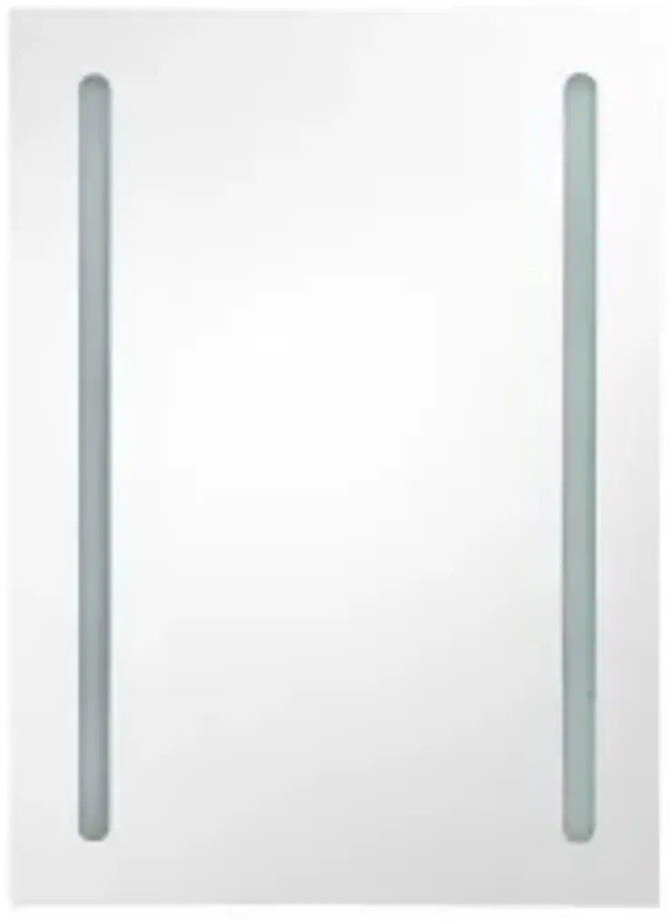 Armário espelhado casa de banho LED 50x13x70cm cinzento cimento