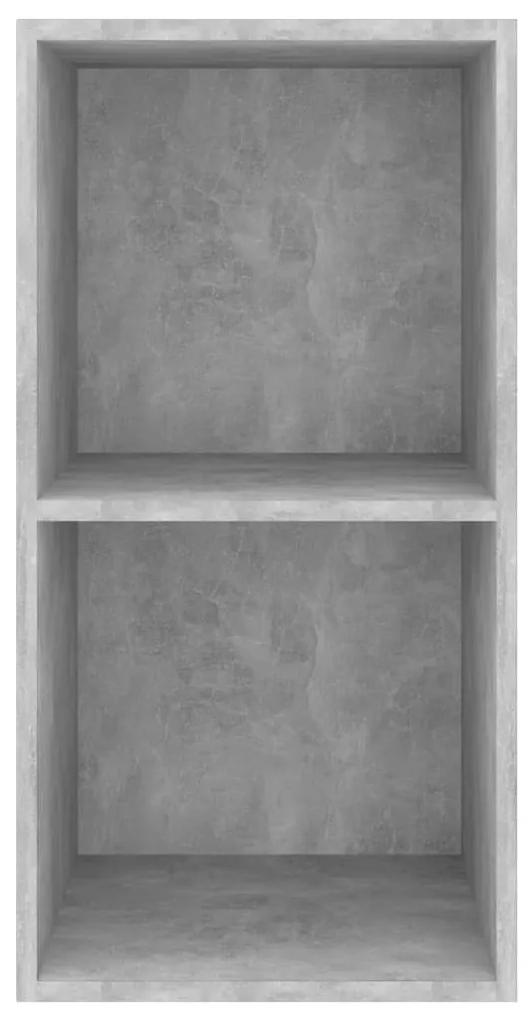 Armário de parede p/ TV 37x37x72 cm contraplacado cinza cimento