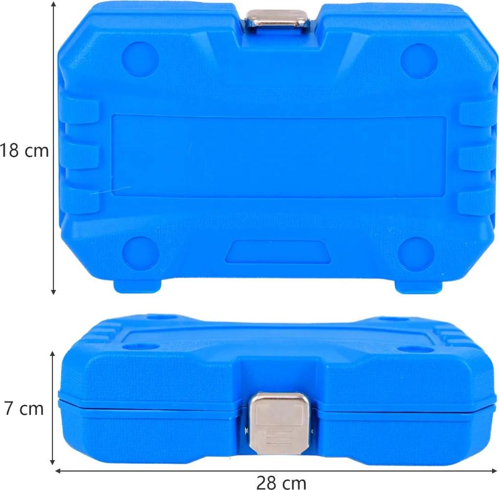 Conjunto de 16 peças de chaves de impacto para travões Kit de ferramentas de ajuste de travões com chave de 1/2”. Azul