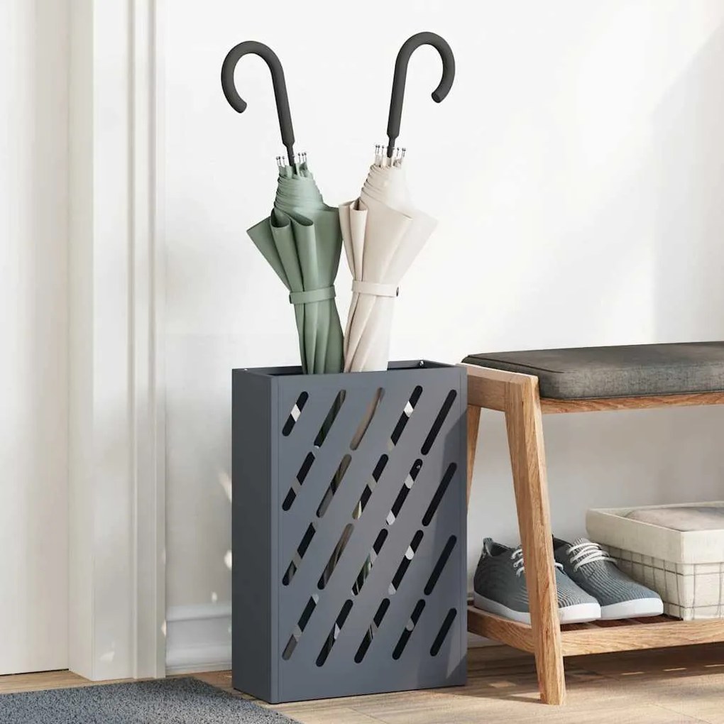 vidaXL Suporte de Guarda-Sol Antracite 28 x 12 x 41 cm Aço