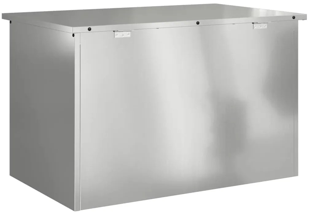 Caixa de Armazenamento Externa Prateado 80 x 50.5 x 50 cm