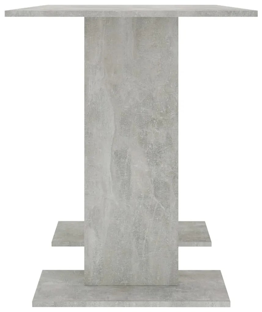 Mesa de jantar 110x60x75 cm derivados madeira cinzento cimento