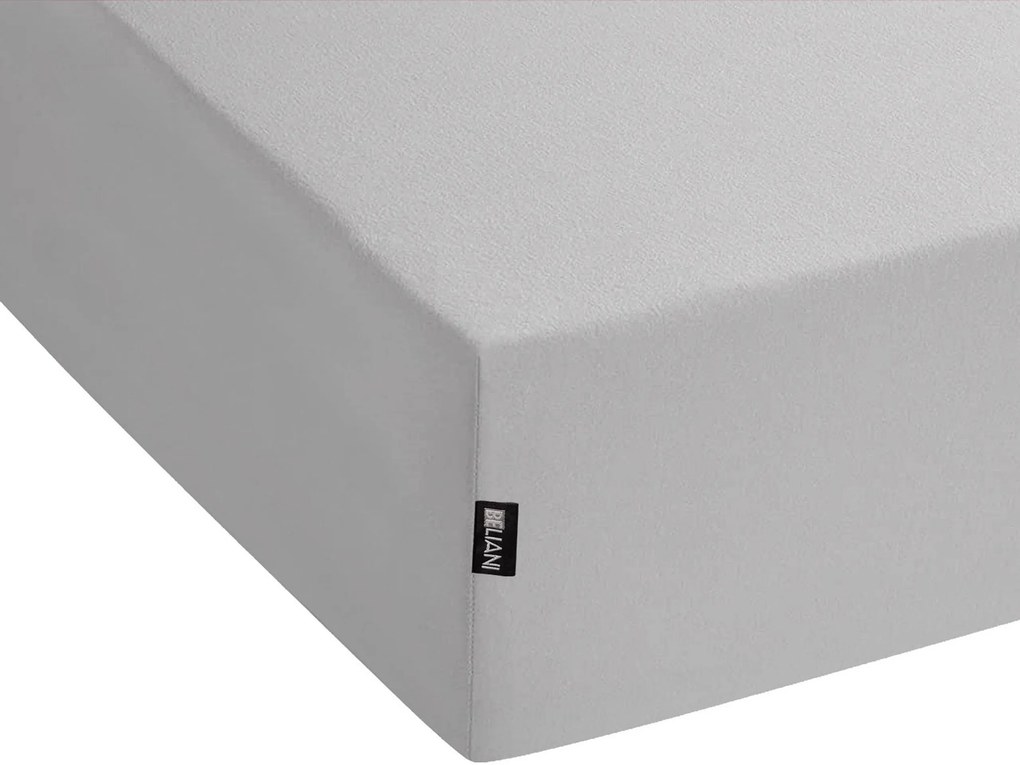 Lençol-capa em algodão cinzento claro 90 x 200 cm HOFUF Beliani